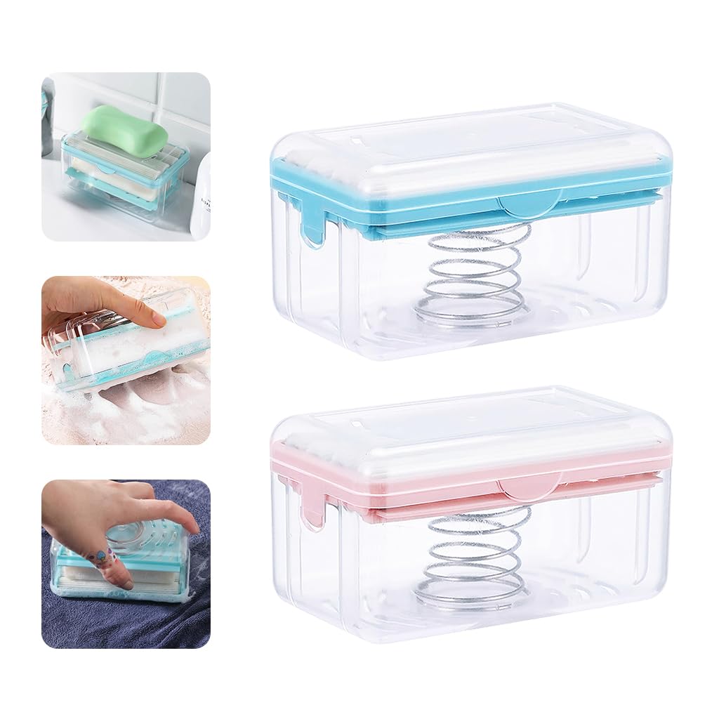 HASTHIP 2 Pcs Highly Elastic Mesh Soap Box, Multifunctional Laundry Soap Bubble Box, Hands-Free Foam Soap Box, Soap Holder,Anti Slip Soap Box Saving Soap, Soap Lathering Box HASTHIP 2 Pcs Highly Elastic Mesh Soap Box, Multifunctional Laundry Soap Bubble Box, Hands-Free Foam Soap Box, Soap Holder,Anti Slip Soap Box Saving Soap, Soap Lathering Box
